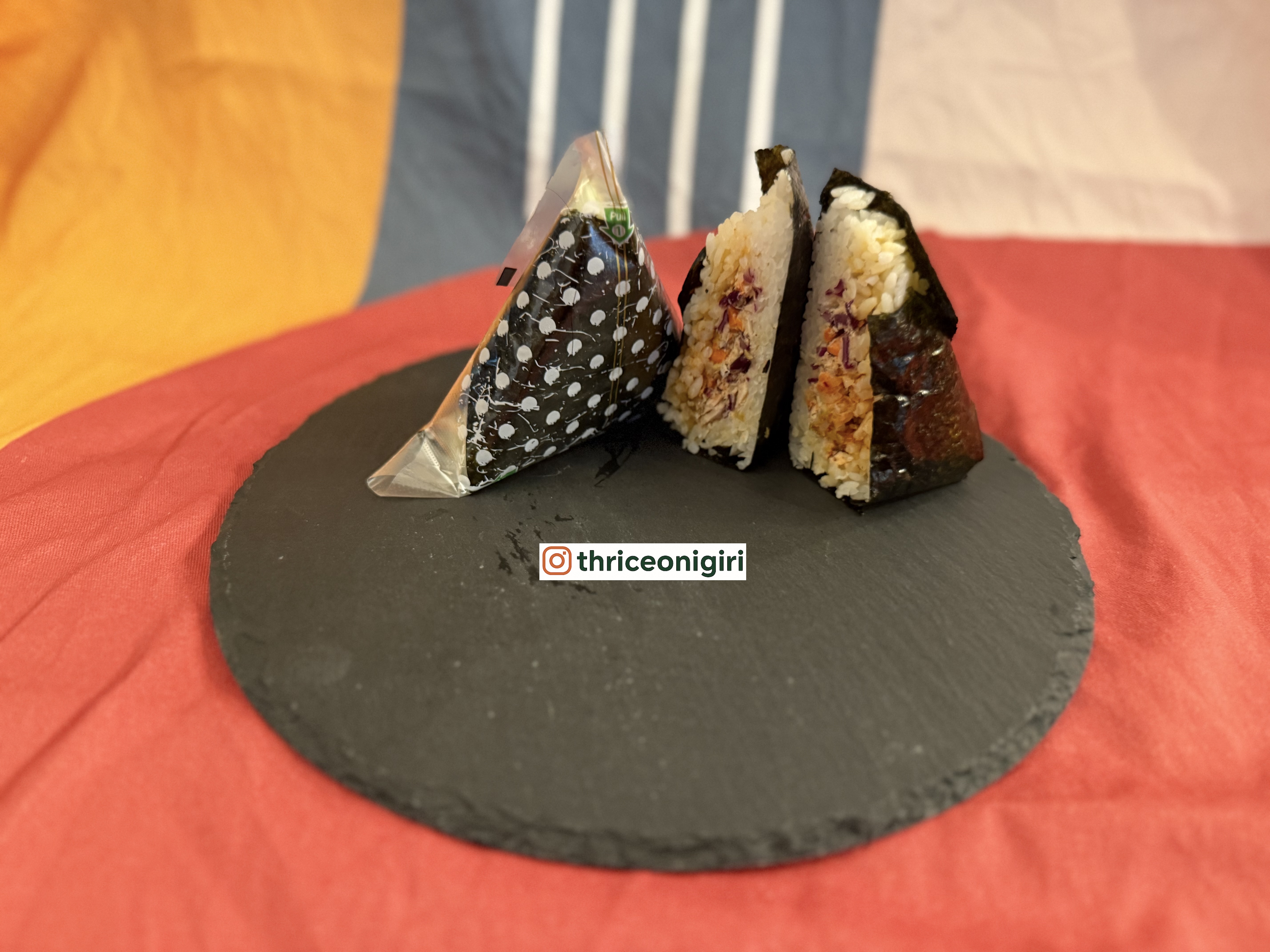 tuna mayo onigiri posed